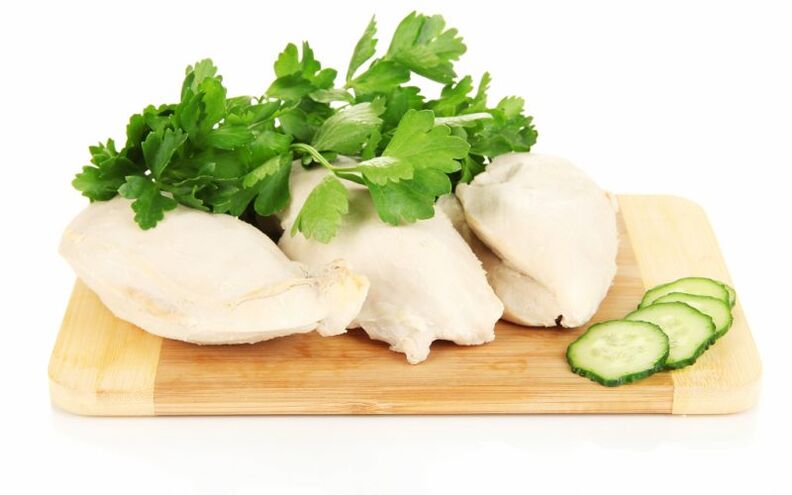 Boiled chicken fillets for diet 6 petals